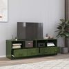 vidaXL TV Cabinet Set of 2 Olive Green Cold-rolled Steel Medium