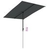 vidaXL Garden Parasol Anthracite Polyester Medium Height-Adjustable
