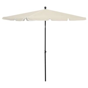 vidaXL Garden Parasol Sand Fabric (100% polyester), Steel 82.7 x 55.1 in