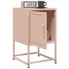 vidaXL Bedside Cabinet Pink Steel Compact Bedside Cabinet Rectangular