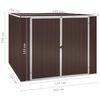 vidaXL Garden Shed Brown Galvanized Steel 76.8x78.0x62.6 in Garden Shed