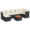 vidaXL Garden Sofa Set Black PE Rattan Large Modular Garden Sofa Set