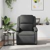vidaXL Recliner Chair Grey Real leather, metal, plywood Single