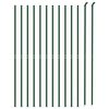 vidaXL Wire Mesh Fence with Flange Green 5.2x82.0'
