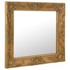 vidaXL Wall Mirror Gold Wood, glass, engineered wood Medium