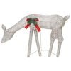 vidaXL Christmas Reindeer Family Set of 3 Gold Fabric, steel Large