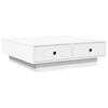 vidaXL Coffee Table White Engineered wood, metal 35.4 x 35.4 in