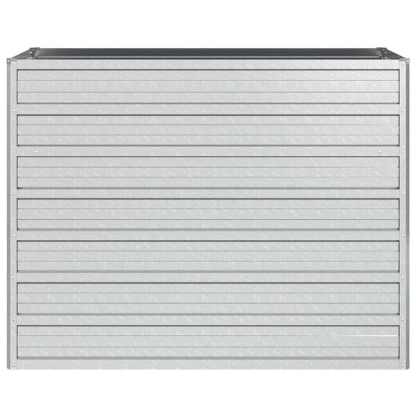 vidaXL Garden Raised Bed Silver Galvanized steel 39.4 x 15.7 x 30.3 in