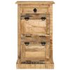 vidaXL Shoe Cabinet Natural wood Solid rough mango wood Compact