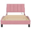 vidaXL Bed Frame Pink Velvet Twin Colorful Bed Frame Rectangular