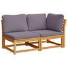 vidaXL Garden Lounge Set Dark gray, Natural wood