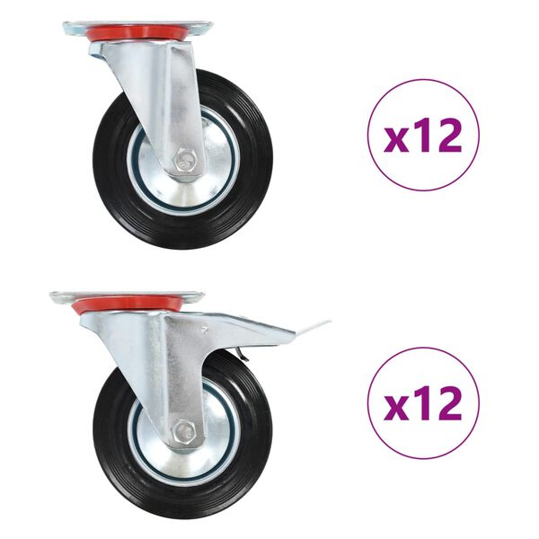 vidaXL 24 pcs Swivel Casters 6.30 " (6x143459)