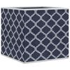 vidaXL Foldable Storage Box Set of 4 Blue with lattice pattern