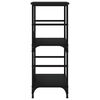 vidaXL Bookshelf Black Engineered wood 19.7x13.0x32.3 in Bookshelf