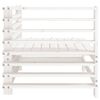 vidaXL Garden Corner Sofa White Solid Pine Wood Standard Modular