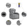 vidaXL Massage Recliner Chair Light grey
