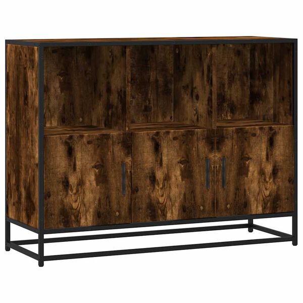 vidaXL Sideboard Smoked Oak Engineered wood Medium Sideboard