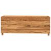 vidaXL Raised Bed Natural Wood Recycled Teak Wood, Steel Medium Planters