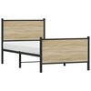 vidaXL Bed Frame Sonoma oak Steel, engineered wood 35.4 x 78.7 in