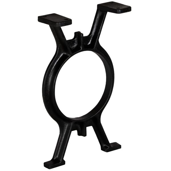 vidaXL Bench Leg Set of 2 Black Cast Iron Medium Durable Bench Leg