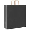 vidaXL Paper Bags 250 pcs with Handles Black 45x17x48 cm