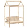 vidaXL Day Bed And Bench Set Natural Solid pine wood Twin Day Bed