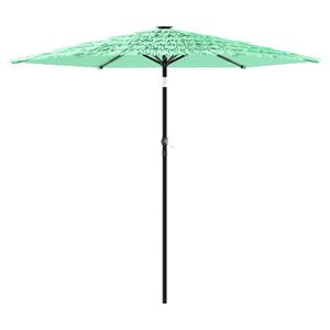 vidaXL Garden Parasol Green Powder-coated steel, Polyester Large