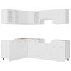 vidaXL Kitchen Cabinet Set White Engineered wood, glass Medium
