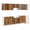 vidaXL Kitchen Cabinet Set Old wood Engineered wood and glass Large