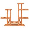 vidaXL Flower Stand Brown Solid Fir Wood Tall Flower Stand Rectangular