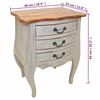 vidaXL Bedside Cabinet Natural wood color Solid mahogany wood