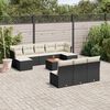 vidaXL Garden Sofa Set Black PE Rattan 11 Piece Set Modular