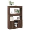 vidaXL Highboard Brown Oak Engineered Wood 36.2x13.0x55.1 in Highboard