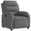 vidaXL Massage Recliner Chair Dark Grey Fabric, Metal, Plywood Single
