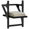 vidaXL Wall Shelf Set of 2 Black Engineered wood, metal Medium