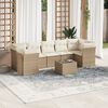vidaXL Garden Sofa Set Beige, Cream White