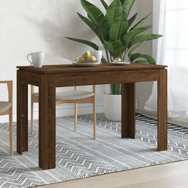 vidaXL Dining Table Brown Oak Engineered Wood 47.2x23.6x29.9 in Durable