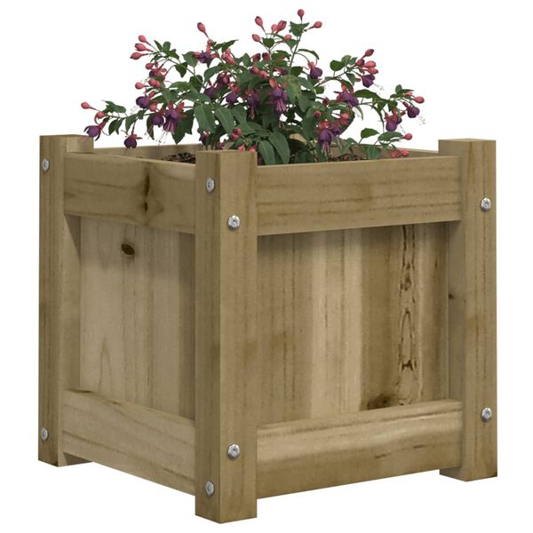 vidaXL Garden Planter Set of 2 Natural wood Vacuum-pressure treated pine