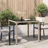 vidaXL Garden Table Beige and Black