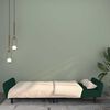 vidaXL Sofa Bed Dark Green Velvet (100% polyester), Wood, Plastic Medium