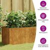 vidaXL Garden Raised Bed Rusty Corten Steel 78.7 x 15.7 x 15.7 in