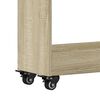 vidaXL Cabinet with Wheels Sonoma Oak 23.6"x8.7"x31.1" Engineered Wood
