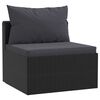 vidaXL Patio Sofa Black