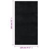vidaXL Shaggy Rug Black 100% Polyester 47 x 72 in Shaggy Rug