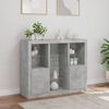 vidaXL Sideboard Set of 3 Concrete grey Engineered wood, Glass Standard