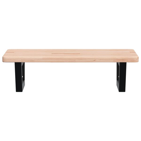 vidaXL Basin Shelf Wall Mounted Steel and Solid Wood Oak