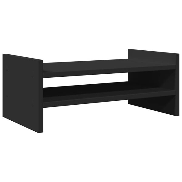 vidaXL Monitor Stand Black 19.7x10.6x7.9" Engineered Wood