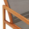 vidaXL Garden Chair Grey Solid eucalyptus wood and textilene Medium