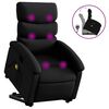 vidaXL Stand Up Massage Recliner Chair Black Faux leather, metal, plywood