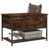 vidaXL Storage Bench Smoked Oak Engineered Wood and Metal Industrial